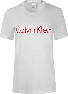 T-shirt Calvin Klein z okrągłym dekoltem w młodzieżowym stylu z krótkim rękawem