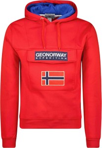 Czerwona bluza Geographical Norway w młodzieżowym stylu