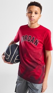 Czerwona koszulka dziecięca Jordan dla chłopców z krótkim rękawem
