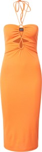 Pomarańczowa sukienka Gina Tricot midi bez rękawów