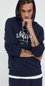 Granatowa bluza S.Oliver w młodzieżowym stylu z nadrukiem