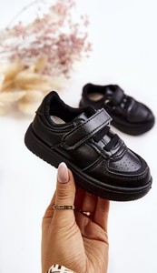 Czarne buty sportowe dziecięce Pa1 sznurowane