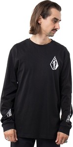 Czarny t-shirt Volcom w młodzieżowym stylu z bawełny