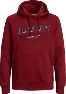 Czerwona bluza Jack & Jones w młodzieżowym stylu