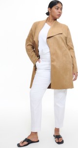 Płaszcz Reserved w stylu casual z zamszu