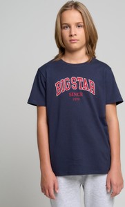 Granatowa koszulka dziecięca Big Star z bawełny