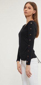 Czarna bluzka Monnari z długim rękawem w stylu casual