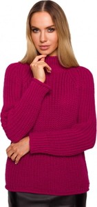 Fioletowy sweter MOE w stylu casual