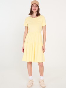 Żółta sukienka Gate z bawełny mini