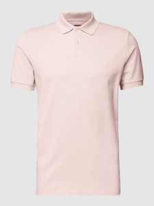 Różowa koszulka polo Marc O'Polo z krótkim rękawem z bawełny