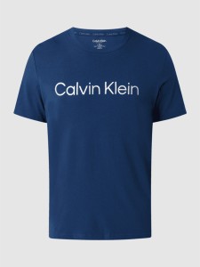 Niebieski t-shirt Calvin Klein Underwear z nadrukiem z bawełny