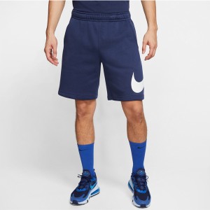 Niebieskie spodenki Nike z nadrukiem w stylu klasycznym