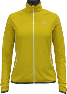 Żółta bluza ODLO z tkaniny w sportowym stylu krótka