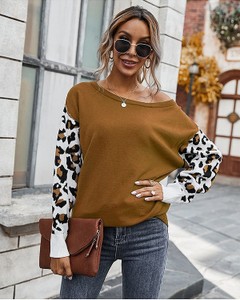Brązowy sweter Tina z bawełny