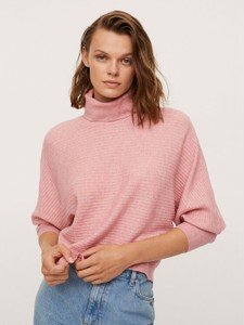 Różowy sweter Mango w stylu casual