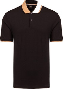 Czarna koszulka polo Hugo Boss w stylu casual z dzianiny