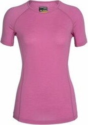 Różowy t-shirt Icebreaker w sportowym stylu z krótkim rękawem
