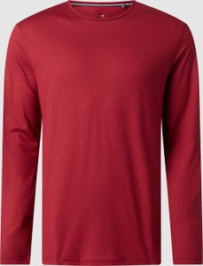 Czerwona koszulka z długim rękawem Calida w stylu casual z bawełny