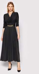 Sukienka Rinascimento maxi z długim rękawem z dekoltem w kształcie litery v