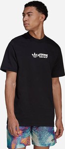 Czarny t-shirt Adidas Originals z krótkim rękawem