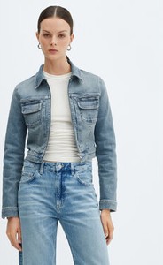 Kurtka Mango z jeansu w stylu casual bez kaptura