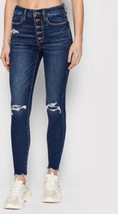 Granatowe jeansy American Eagle w stylu casual