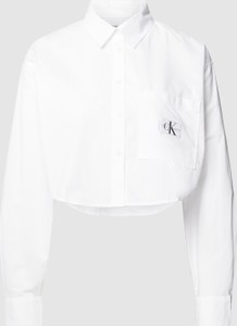 Koszula Calvin Klein z krótkim rękawem z kołnierzykiem z bawełny