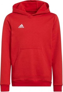 Czerwona bluza dziecięca Adidas z bawełny dla chłopców