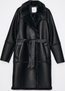Czarny płaszcz Mohito w stylu casual bez kaptura