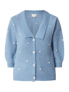 Niebieski sweter Numph w stylu casual z tkaniny