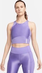 Bluzka Nike na ramiączkach z satyny z okrągłym dekoltem