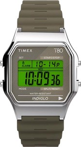 Zegarek Timex - T80 TW2V41100 Khaki/Silver
