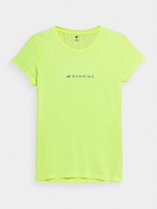 Zielony t-shirt 4F z okrągłym dekoltem