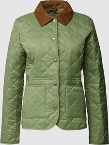 Zielona kurtka Barbour krótka w stylu casual