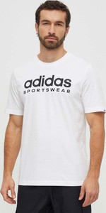 T-shirt Adidas z nadrukiem w młodzieżowym stylu z krótkim rękawem