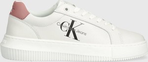 Buty sportowe Calvin Klein na platformie ze skóry