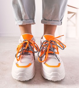Buty sportowe Gemre.com.pl w sportowym stylu z płaską podeszwą sznurowane