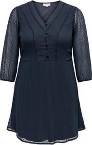 Czarna sukienka Only z długim rękawem z dekoltem w kształcie litery v w stylu casual