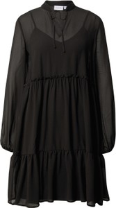 Czarna sukienka Vila mini koszulowa w stylu casual