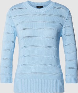 Niebieski sweter More & More z bawełny