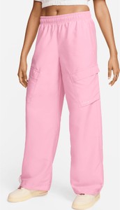 Różowe spodnie Nike z tkaniny