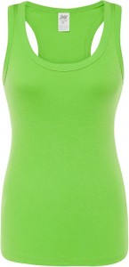 Zielona bluzka JK Collection w sportowym stylu z okrągłym dekoltem na ramiączkach