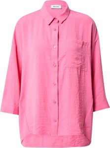 Różowa koszula ModstrÖm w stylu casual z kołnierzykiem