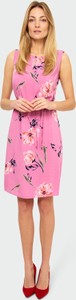 Różowa sukienka Greenpoint z dekoltem w kształcie litery v bez rękawów mini