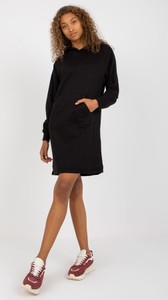 Czarna sukienka SUBLEVEL z dresówki mini