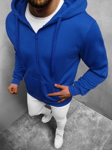 Niebieska bluza ozonee.pl z bawełny w młodzieżowym stylu
