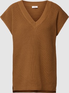 Brązowa kamizelka S.Oliver z bawełny w stylu casual
