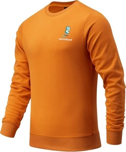 Pomarańczowa bluza New Balance z dresówki w sportowym stylu