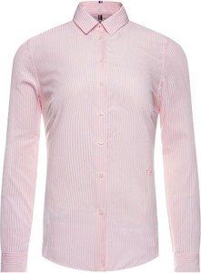 Różowa koszula Tommy Hilfiger w stylu casual z bawełny