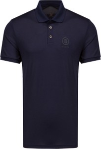 Granatowa koszulka polo Bogner z krótkim rękawem w stylu casual z tkaniny